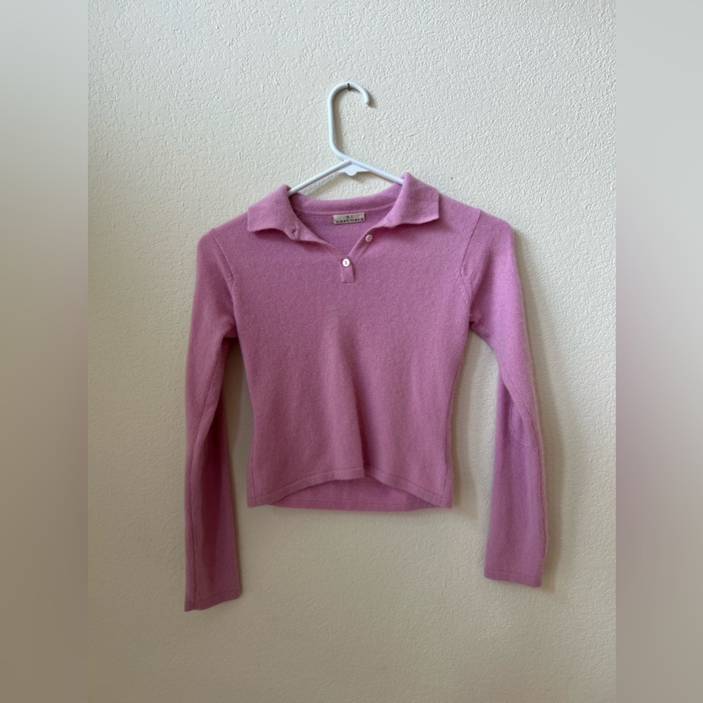 Girls pink cashmere sweater